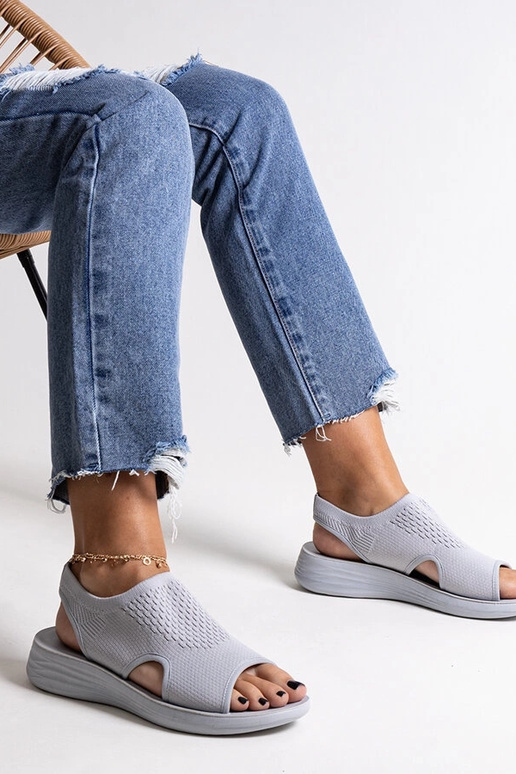 Sandali con plateau grigi Rawia