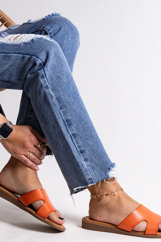 Infradito in similpelle arancione di...