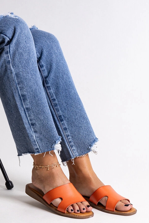 Infradito in similpelle arancione di...