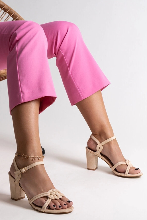 Sandali con tacco alto Shama beige