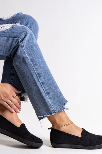 Sneakers Shadhi in tessuto slip-on nere 2