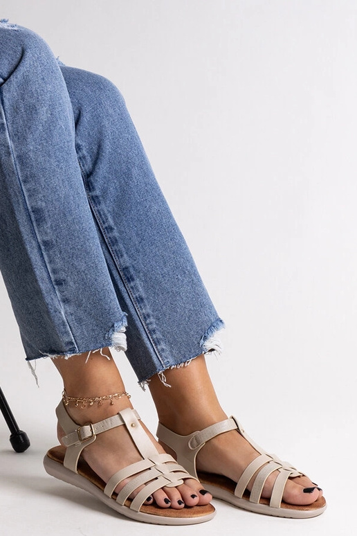 Sandali in ecopelle bianca Grimalda