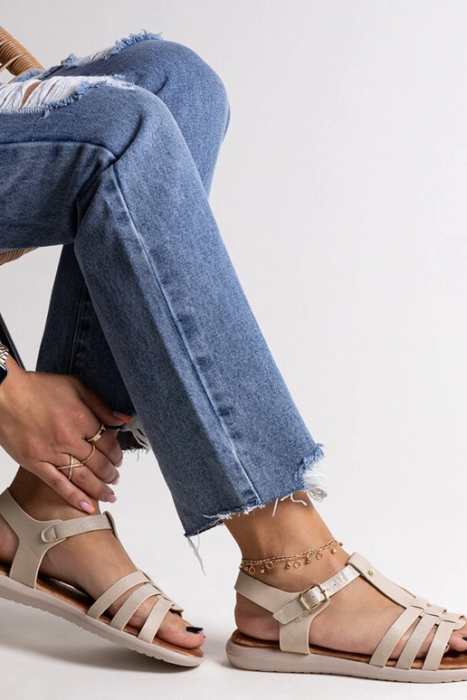 Sandali in ecopelle bianca Grimalda