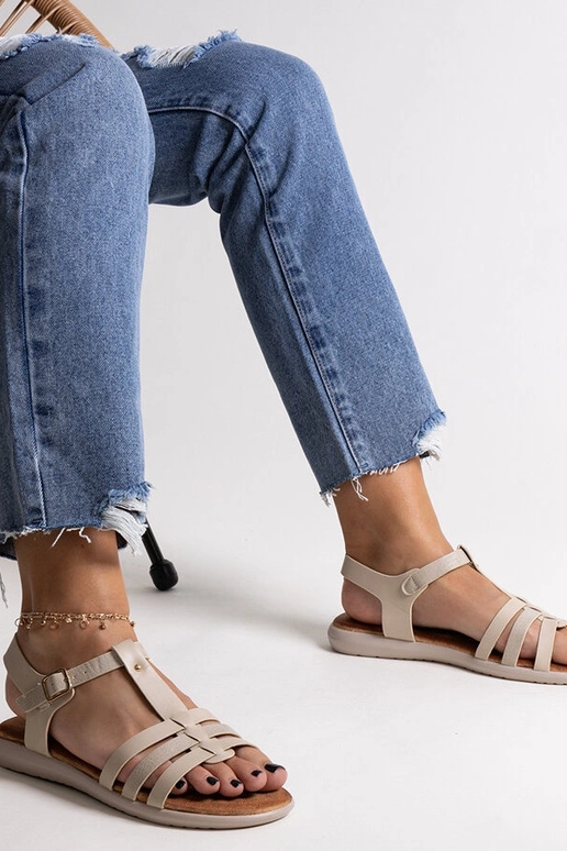 Sandali in ecopelle bianca Grimalda