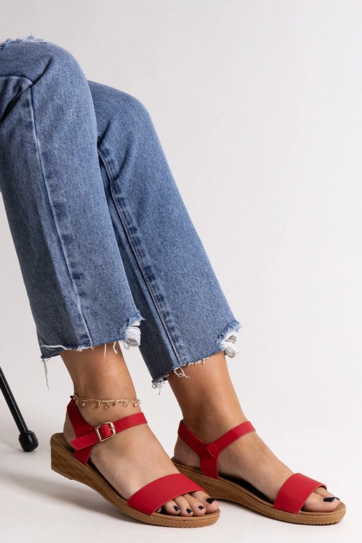 Sandali rossi in ecopelle di Makdak