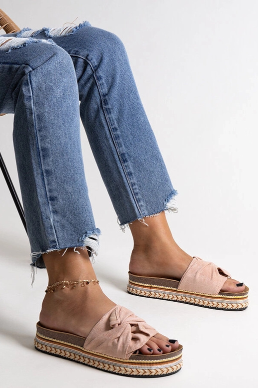 Infradito rosa con suola decorativa...