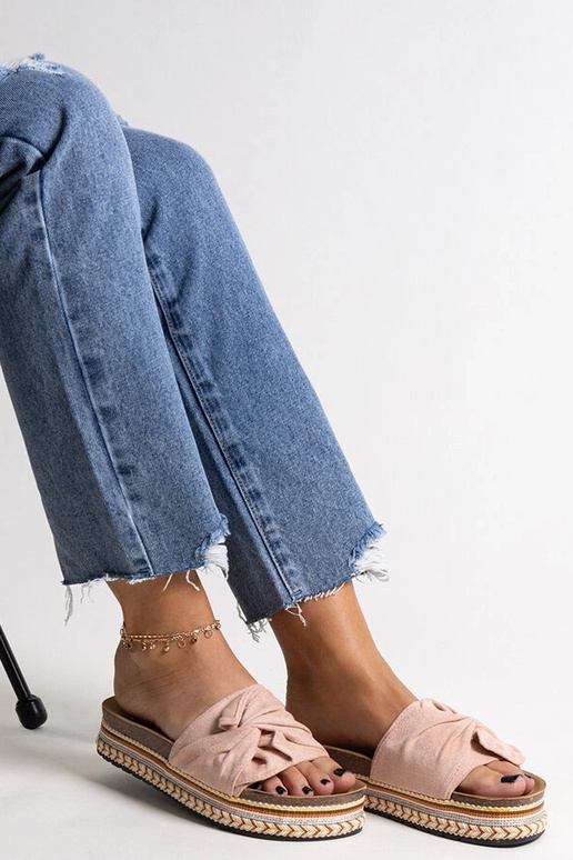 Infradito rosa con suola decorativa...