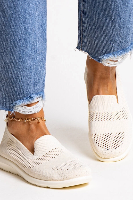 Sneakers beige con suola in schiuma...