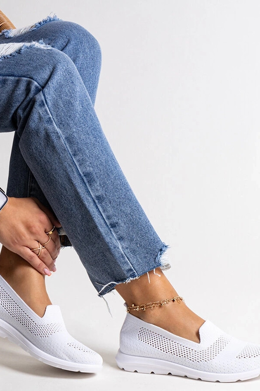 Sneakers bianche con suola in schiuma...