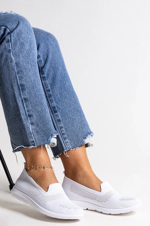 Sneakers bianche con suola in schiuma...