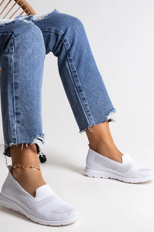 Sneakers bianche con suola in schiuma...