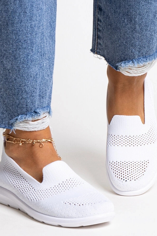 Sneakers bianche con suola in schiuma...