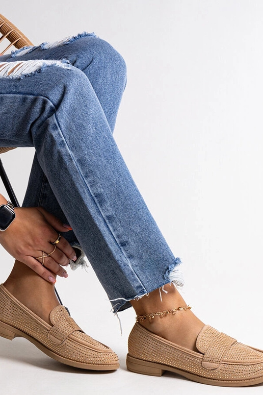 Mocassini marroni in zircone Mogha