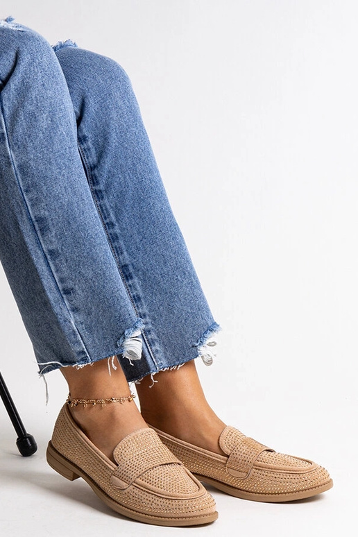 Mocassini marroni in zircone Mogha