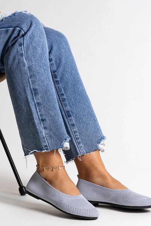 Ballerine in tessuto grigio Yafia