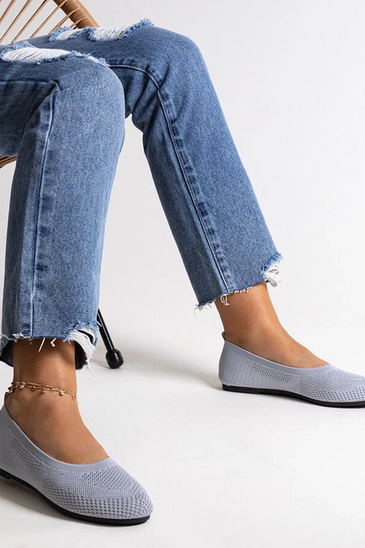 Ballerine in tessuto grigio Yafia