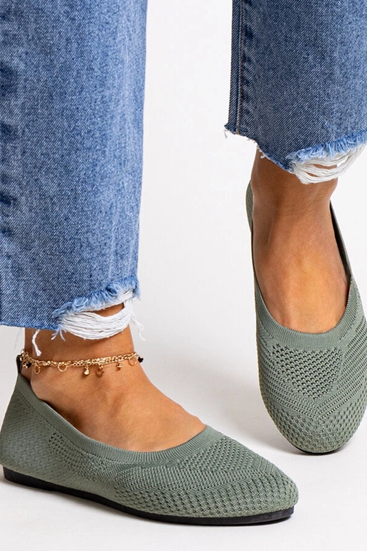 Ballerine in tessuto Yafia verde