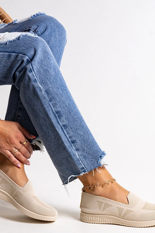 Sneakers Beige Abadly Slip-On