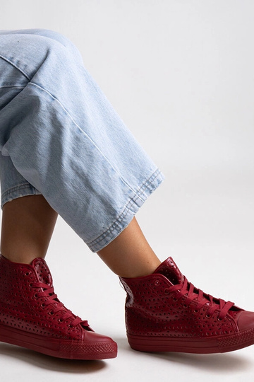 Sneakers alte rosse traforate Madala
