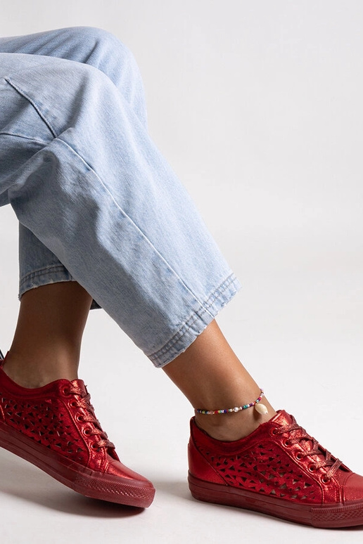 Sneakers Safune rosse traforate