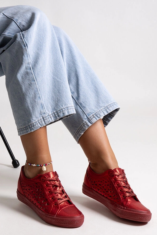 Sneakers Safune rosse traforate