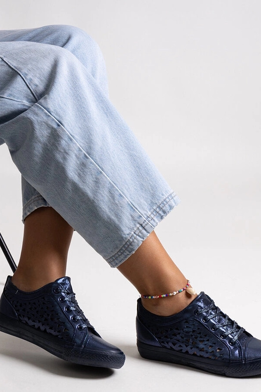 Sneakers Safune traforate blu navy