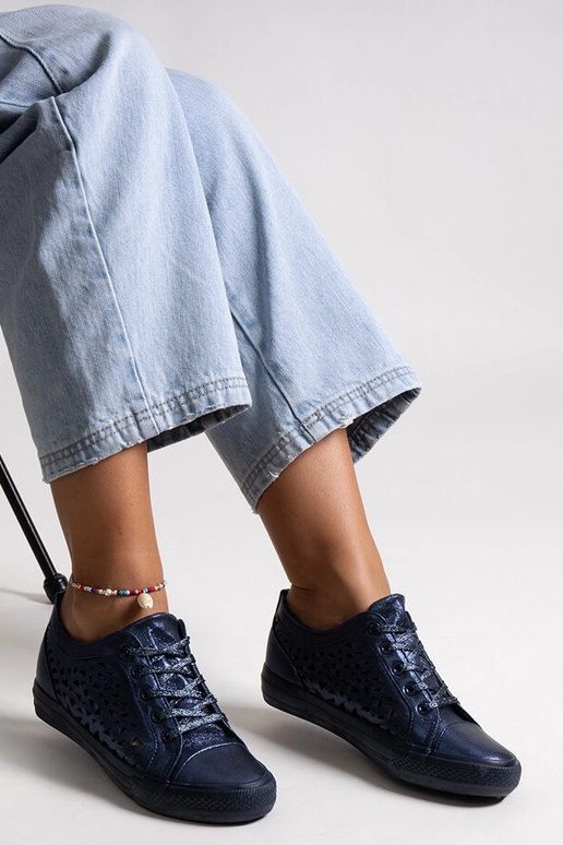 Sneakers Safune traforate blu navy