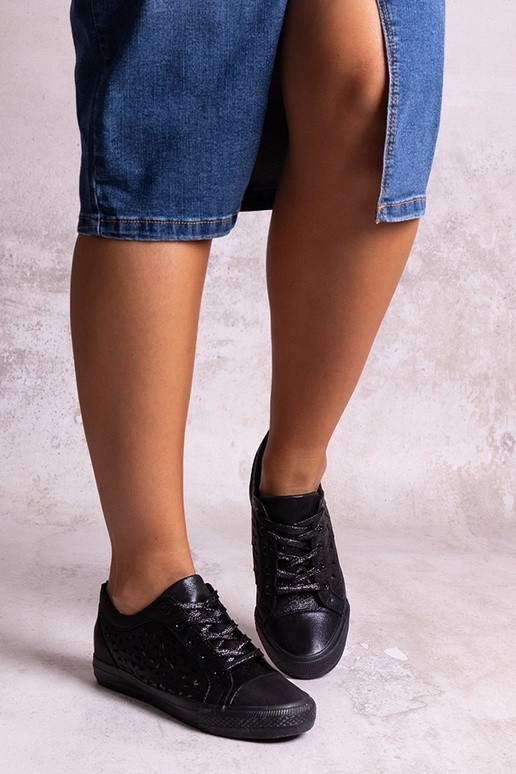 Sneakers Safune nere traforate