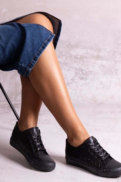 Sneakers Safune nere traforate