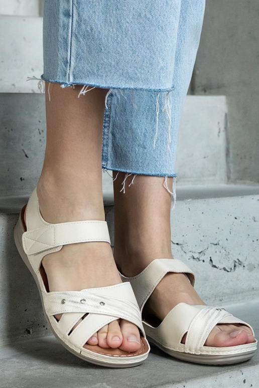 Sandali con plateau beige Nural