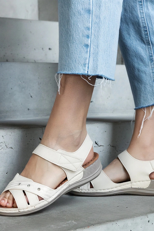 Sandali con plateau beige Nural