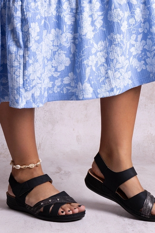 Sandali con plateau Nural neri