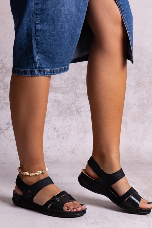 Sandali con plateau neri Huri