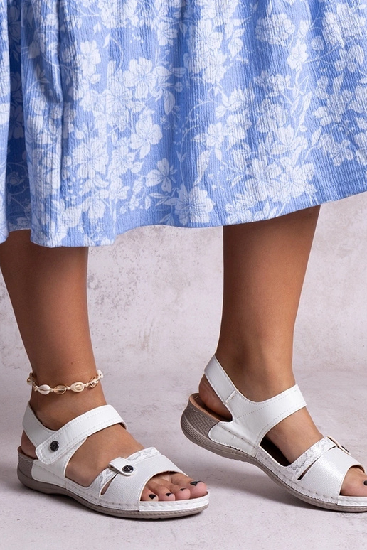 Sandali con plateau bianchi Huri