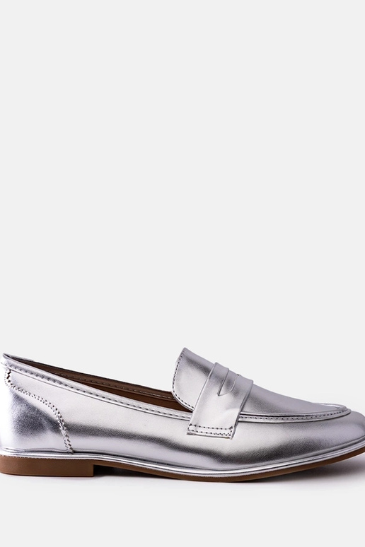 Mocassini argentati metallici Palinka