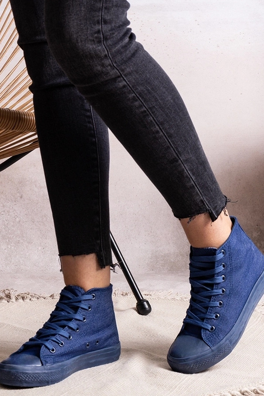 Sneakers alte in denim Rafife