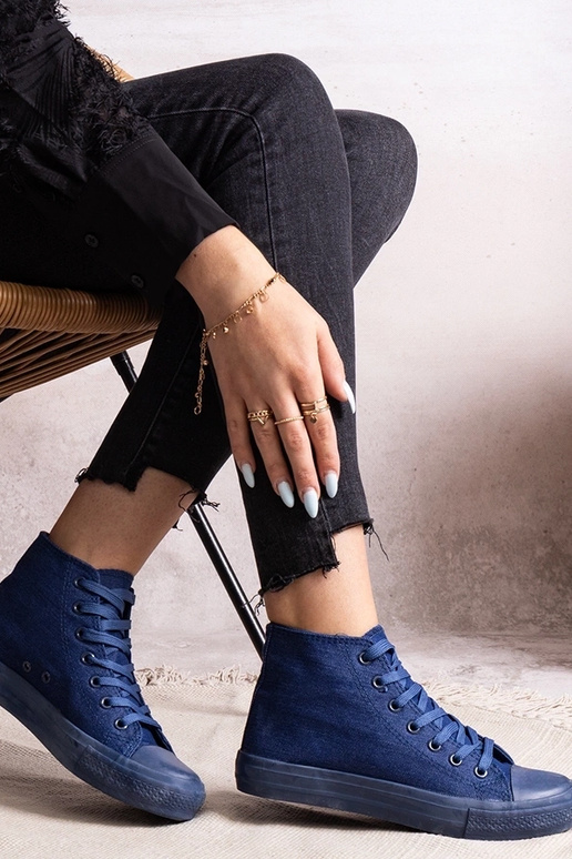 Sneakers alte in denim Rafife