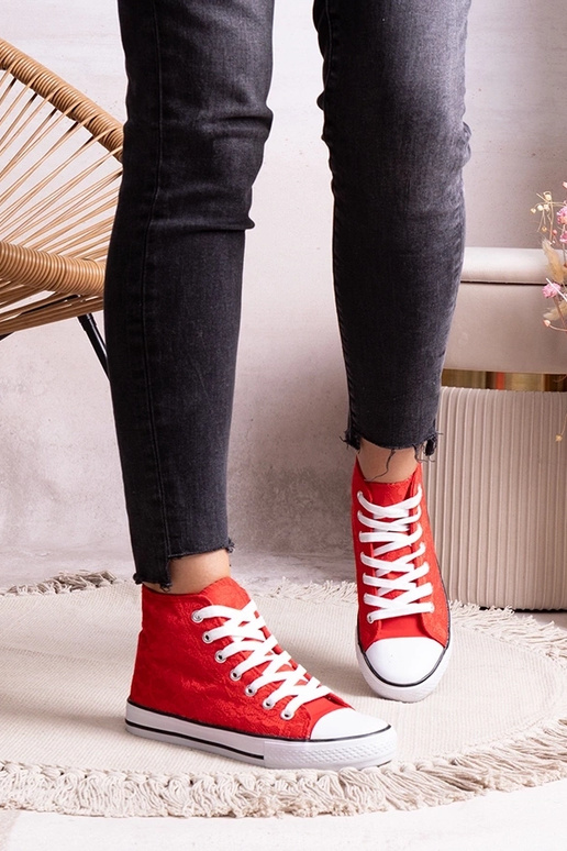Sneakers alte rosse con lacci Bonifakima