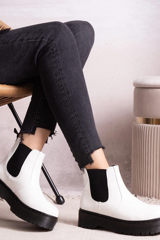 Stivaletti bianchi con platform Lessaya