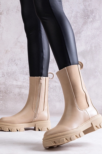 Stivali alti beige in... 2