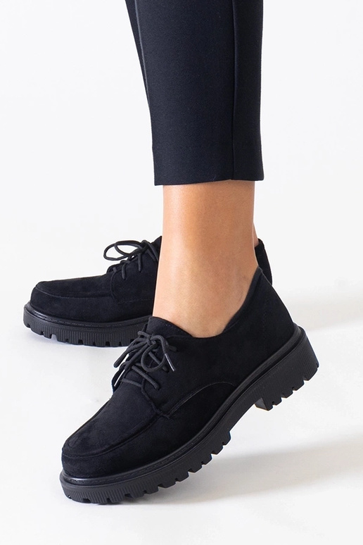 Scarpe casual nere in camoscio...