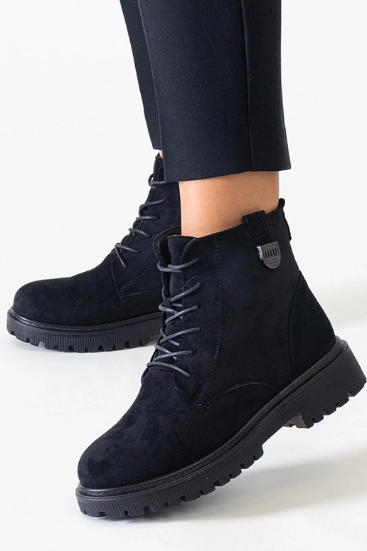 Stivali da lavoro neri in camoscio...