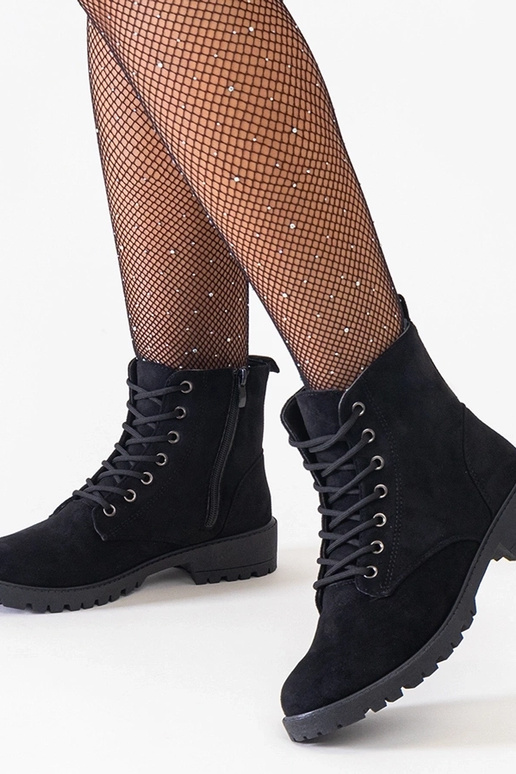 Stivali da lavoro neri in camoscio...