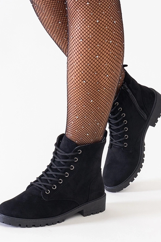 Stivali da lavoro neri in camoscio...