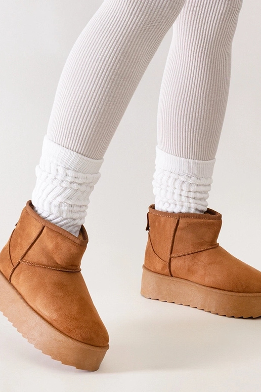 Stivali da neve casual marroni su... Stivali da neve casual marroni su...