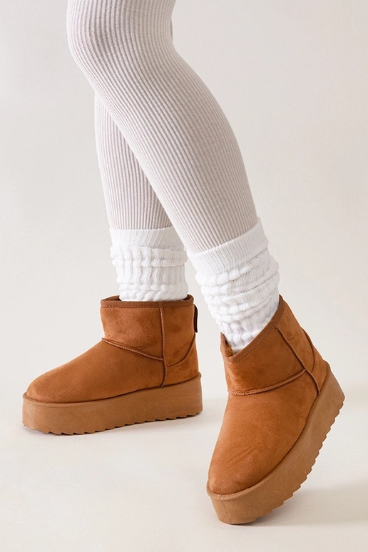 Stivali da neve casual marroni su... Stivali da neve casual marroni su...