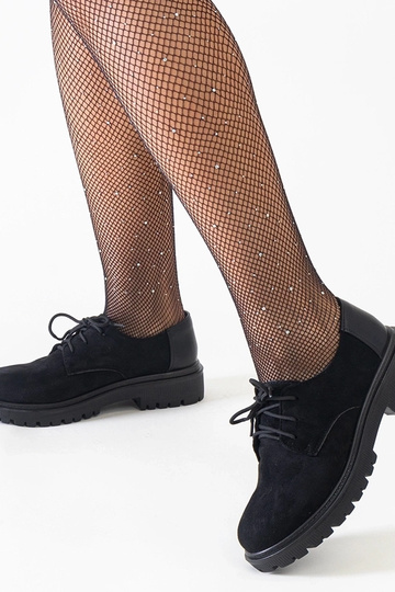 Scarpe casual nere allacciate in camoscio sintetico Kalila 2