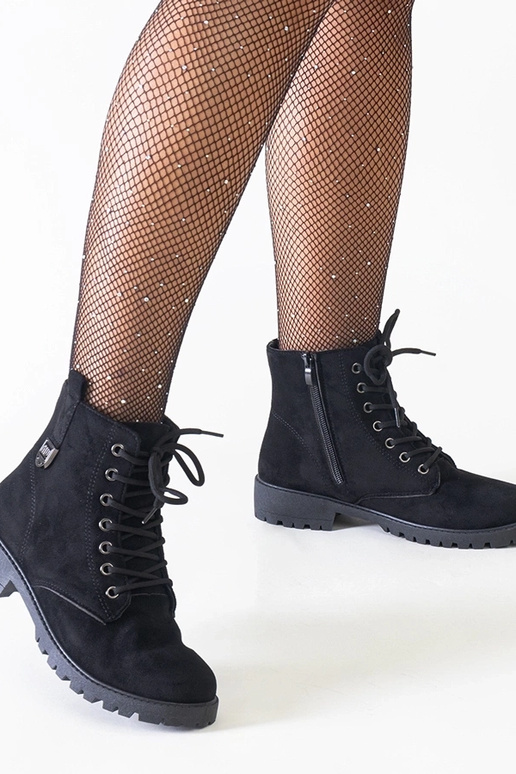 Stivali da lavoro neri in camoscio...