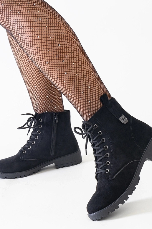 Stivali da lavoro neri in camoscio...