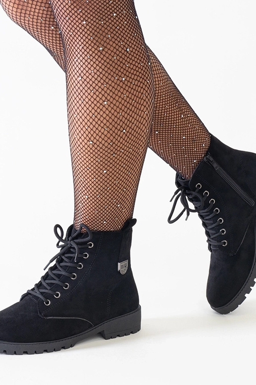 Stivali da lavoro neri in camoscio...